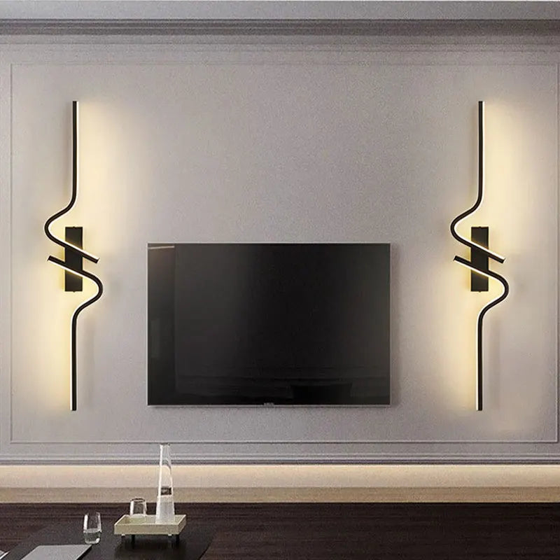 Modern LED Wall Lamps Long Strip up and down LED Wall Lights Bedroom Bedside Hallway Lighting Fixture AC85-265V Wall Sconce