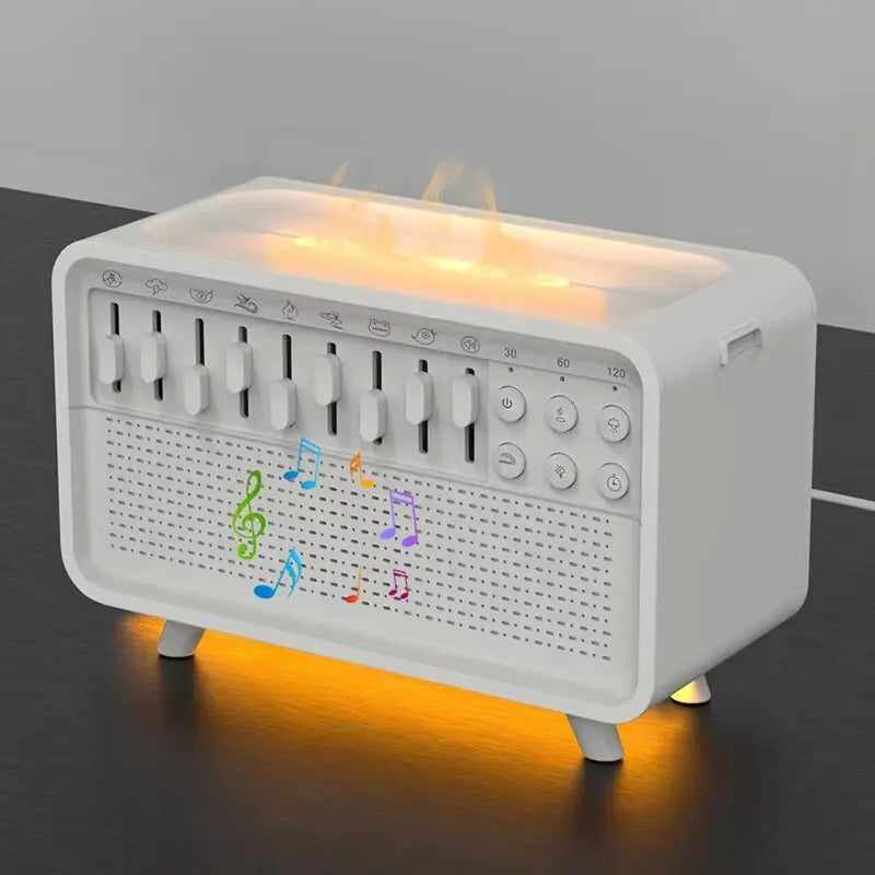 NEW White Noise Machine Diffuser Air Aroma Diffuser Humidifier with 8 White Noise Adjustable, Night Light, Bluetooth Speaker